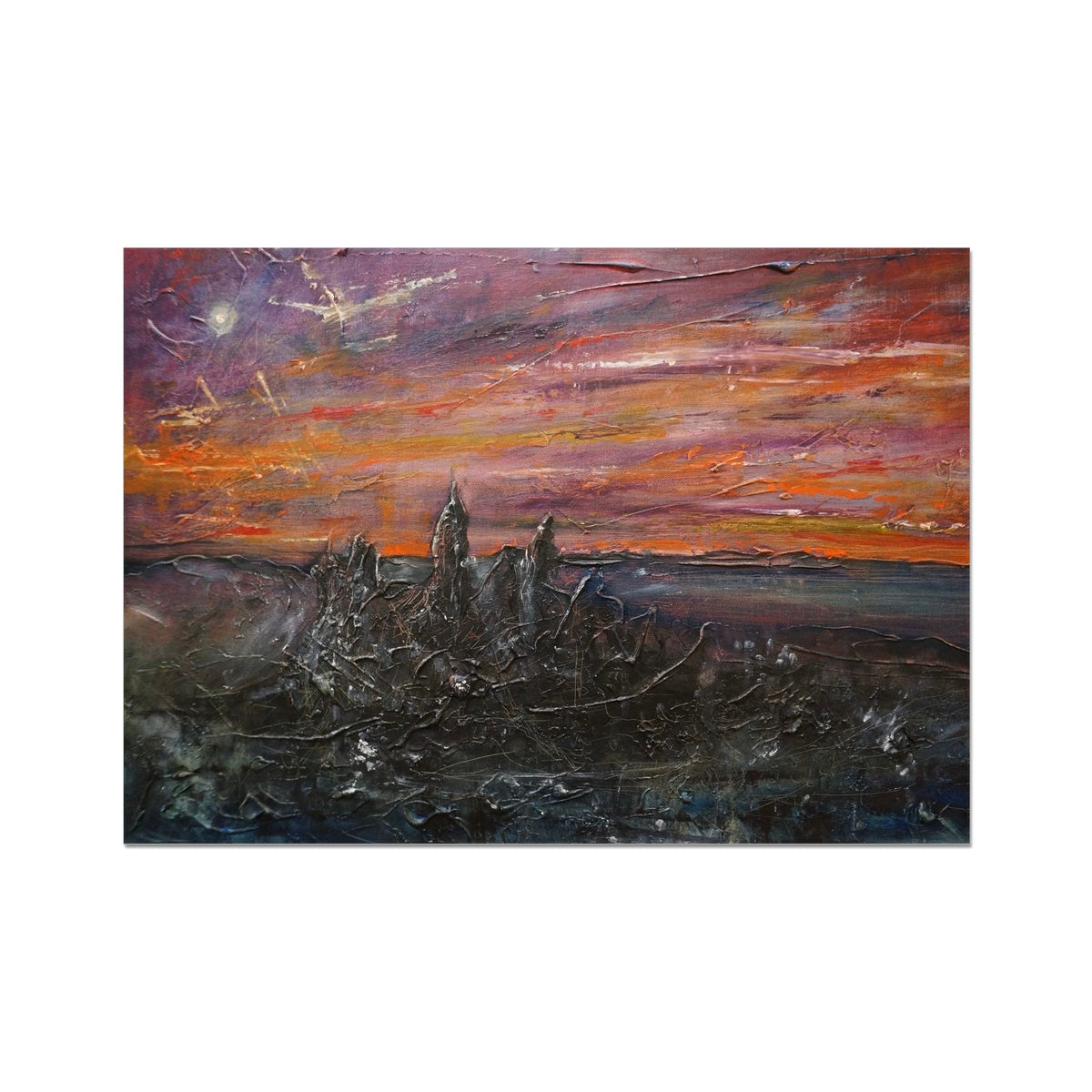 Storr Moonlight Skye Painting | Signed Art Prints From Scotland | By Scottish Artist Hunter