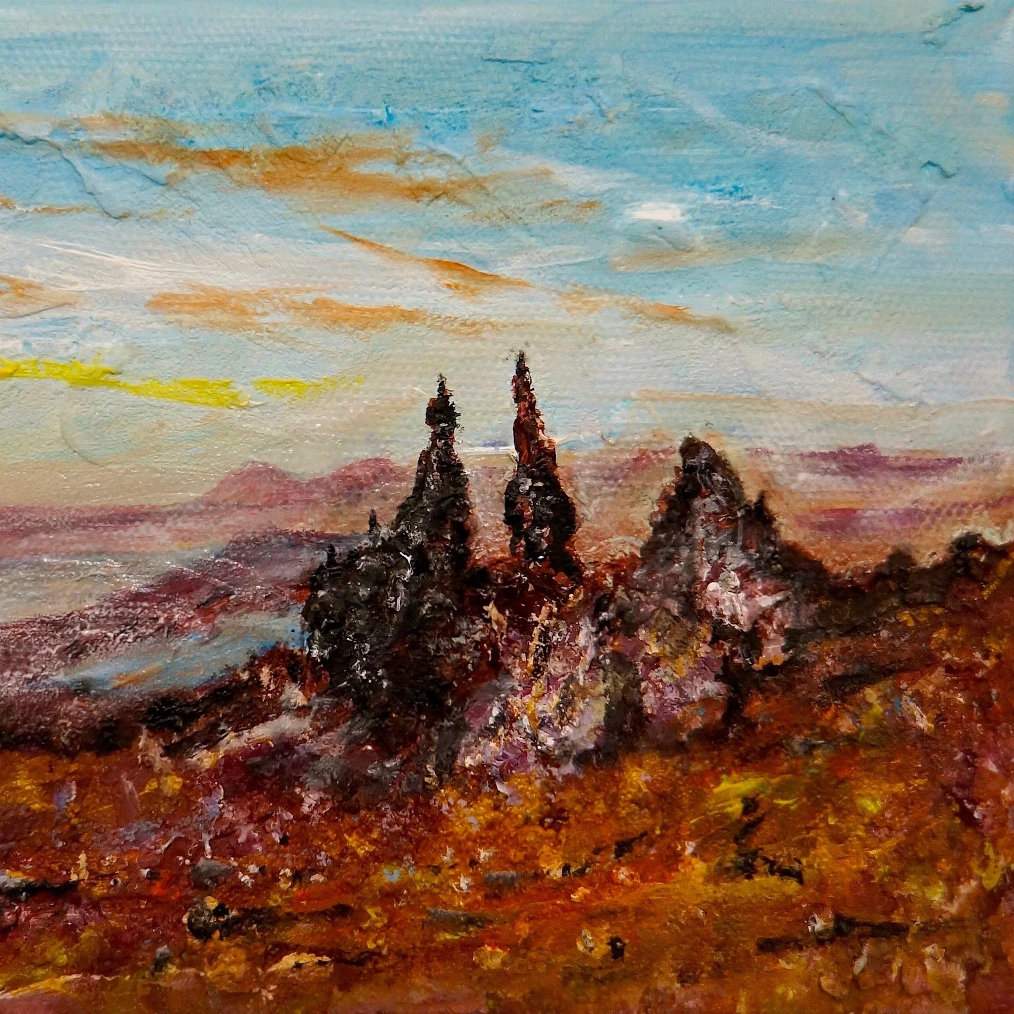 The Storr | Scotland in your Pocket - Skye Art Gallery Worldwide Shipping Expressive Oil Painting Scottish Landscape Paintings and Prints