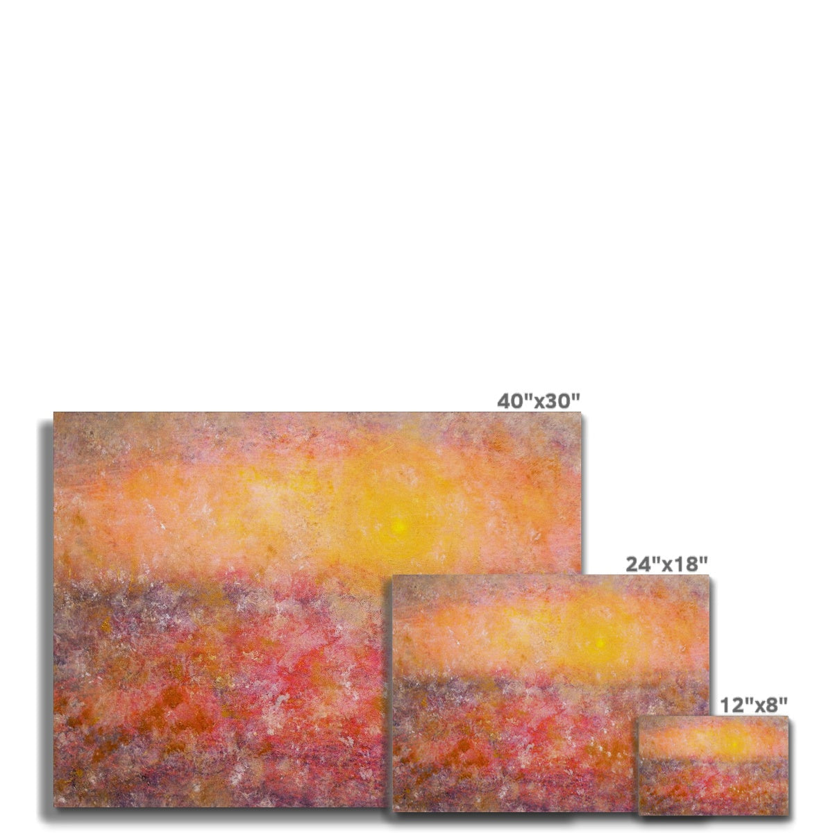 Sunrise Mist Horizon Abstract Canvas | Abstract &amp; Impressionistic Art Gallery | Paintings, Prints, Homeware and Art Gifts From Scotland By Scottish Artist Kevin Hunter