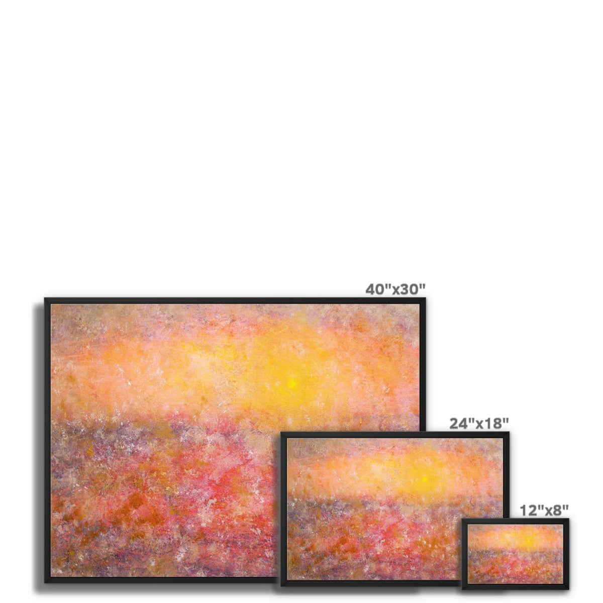 Sunrise Mist Horizon Abstract Painting | Framed Canvas Prints From Scotland