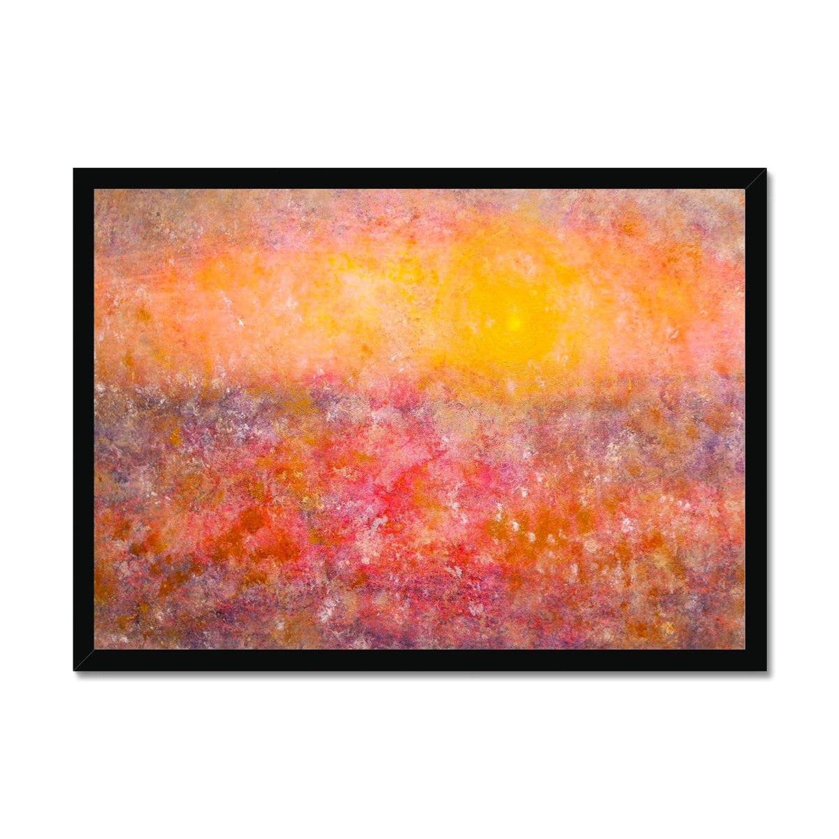 Sunrise Mist Horizon Abstract Painting | Framed Prints From Scotland