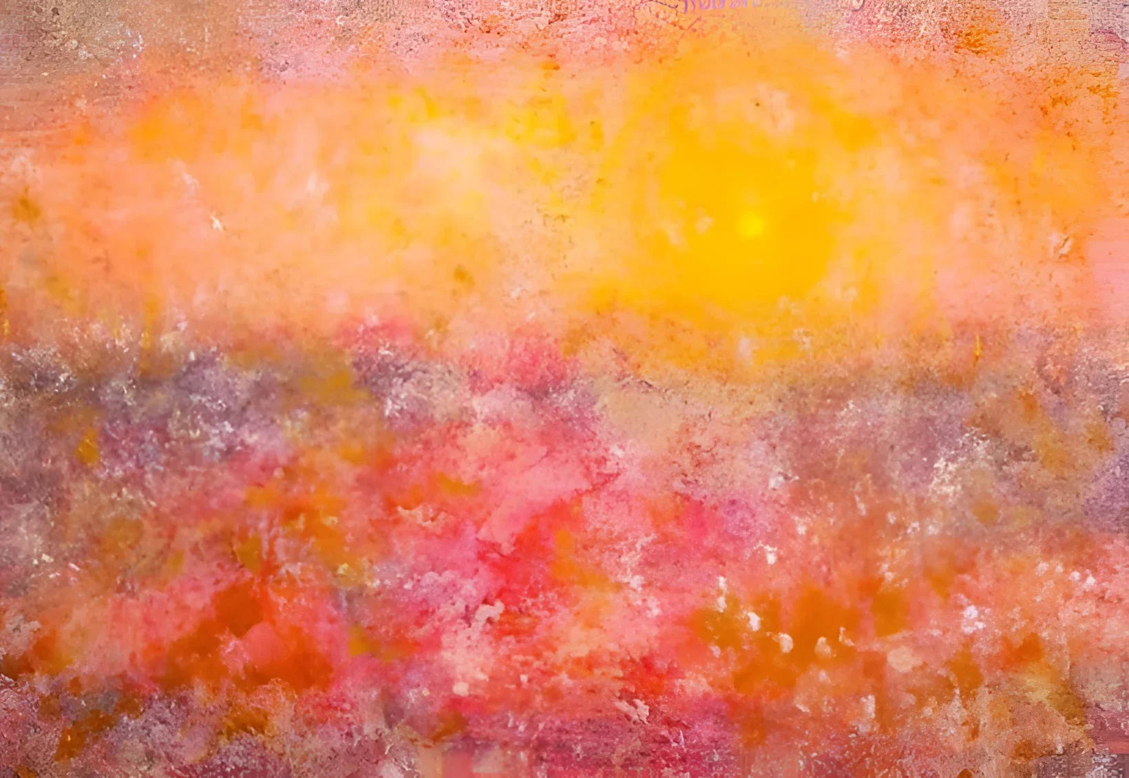 Sunrise Mist Horizon - Abstract & Impressionistic Art Gallery Scotland Worldwide Shipping Abstract Colorful Painting Kevin Hunter Portfolio