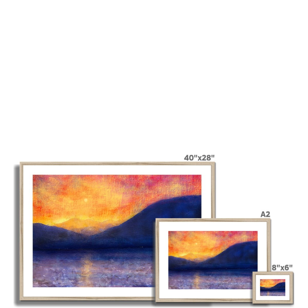 Sunset Approaching Mull Painting | Framed &amp; Mounted Prints From Scotland