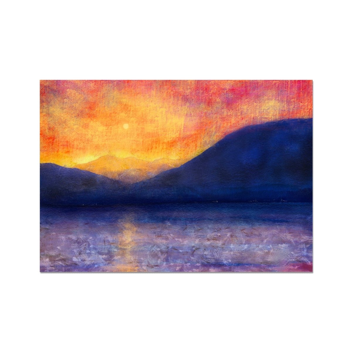 Sunset Approaching Mull Painting | Fine Art Prints From Scotland-Unframed Prints-Hebridean Islands Art Gallery-A2 Landscape-Paintings, Prints, Homeware, Art Gifts From Scotland By Scottish Artist Kevin Hunter