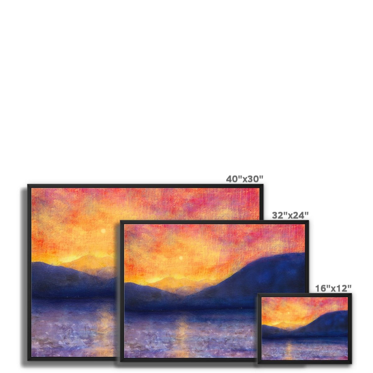 Sunset Approaching Mull Painting | Framed Canvas Prints From Scotland