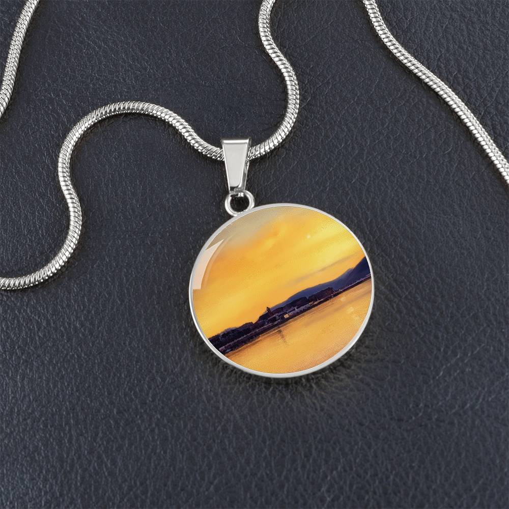 Sunset From Cardwell Bay | Scottish Art Jewellery | Luxury Necklace