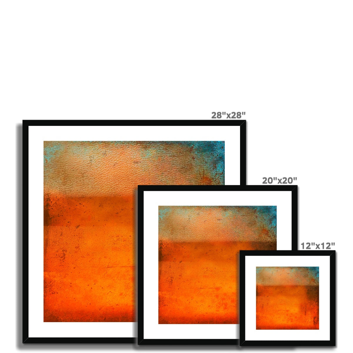 Sunset Horizon Abstract Painting | Framed & Mounted Prints From Scotland