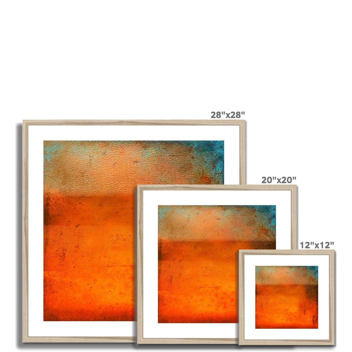 Sunset Horizon Abstract Painting | Framed &amp; Mounted Prints From Scotland