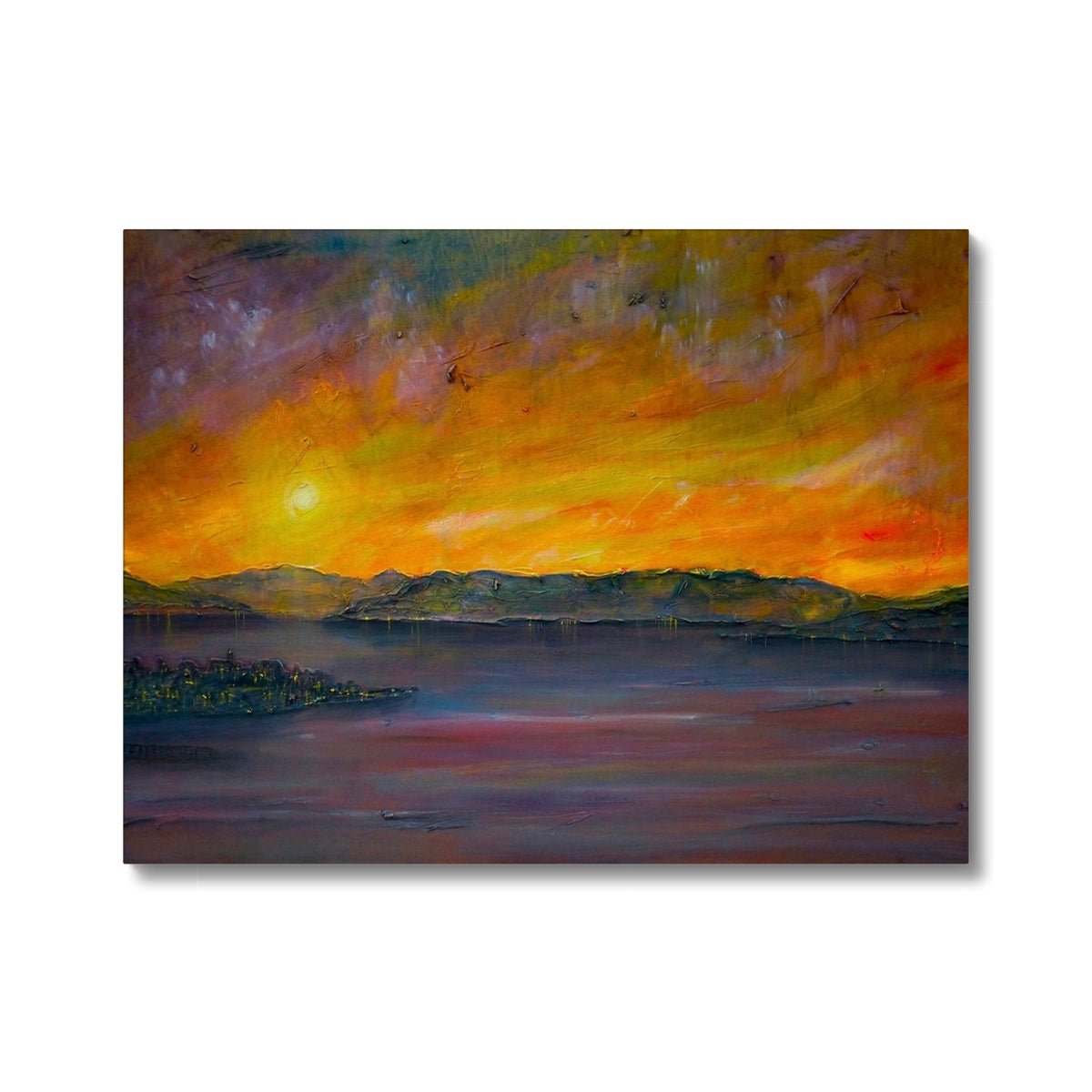 Sunset Over Gourock Painting | Canvas From Scotland