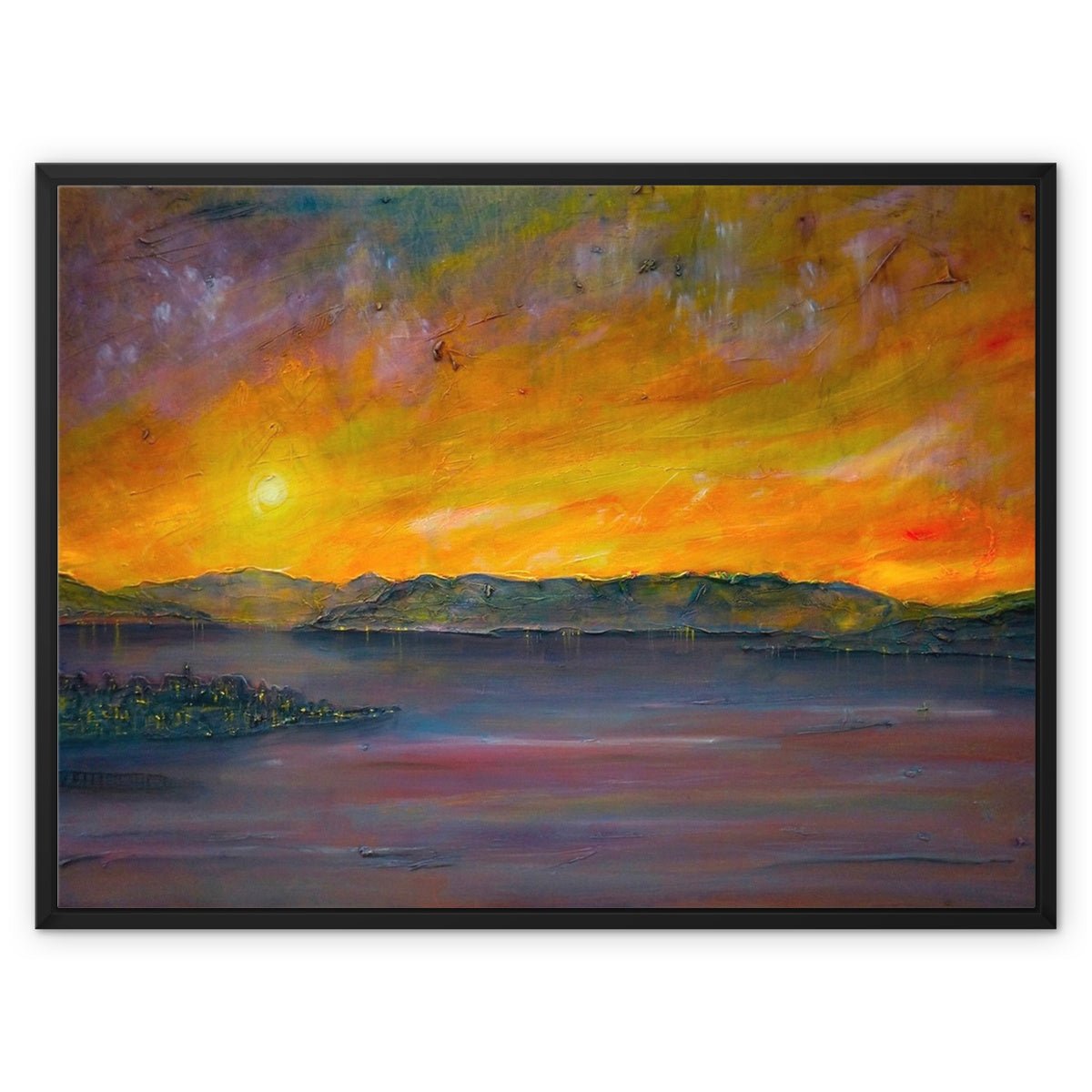 Sunset Over Gourock Painting | Framed Canvas Prints From Scotland