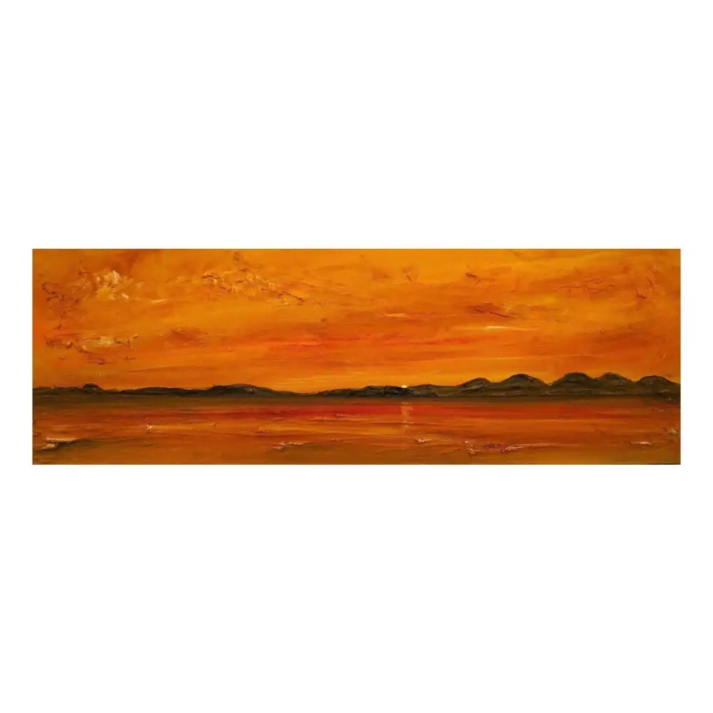 Sunset Over Jura & Gigha - Scottish Panoramic Art - Hebridean Islands Gallery Scotland