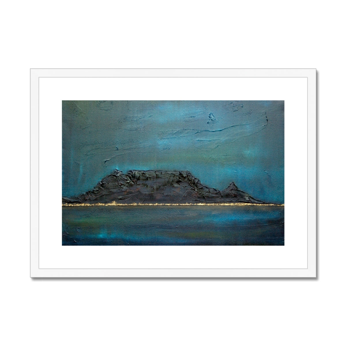 Table Mountain Dusk Painting | Framed & Mounted Prints From Scotland