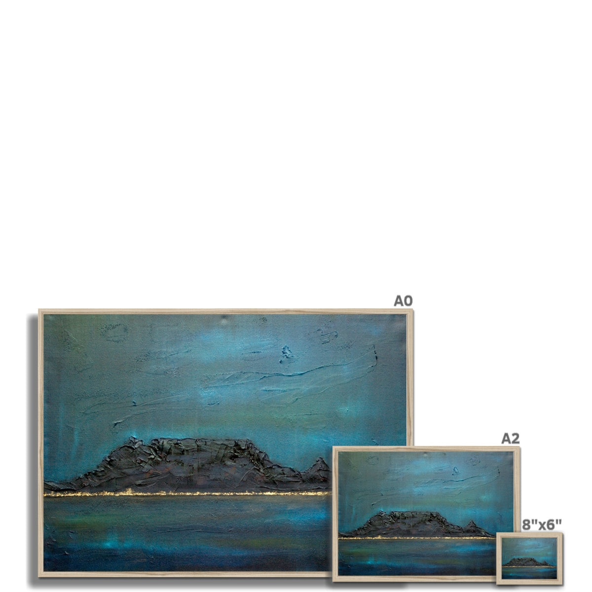 Table Mountain Dusk Painting | Framed Prints From Scotland