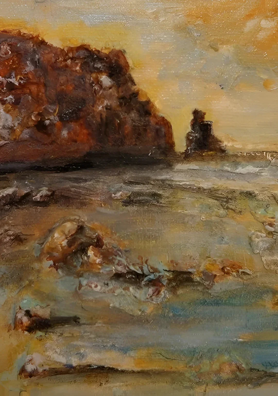 Talisker Bay - Skye Art Gallery Scotland Worldwide Shipping Impressionistic Coastal Painting Kevin Hunter Portfolio Giclee Prints