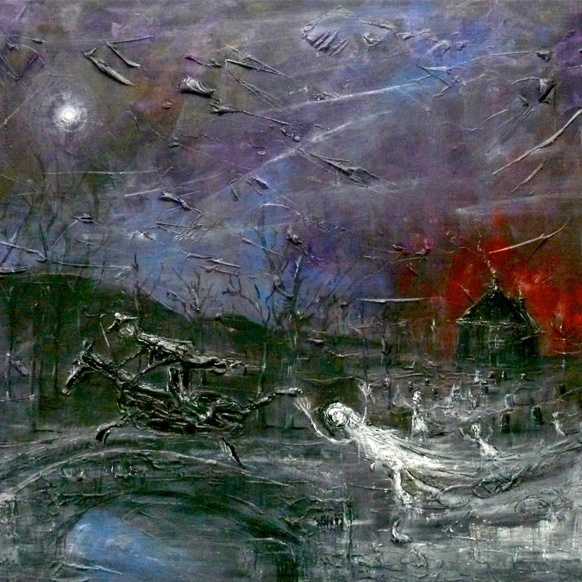 Tam o Shanter - Abstract & Impressionistic Art Gallery Scotland Worldwide Shipping Textured Dark Eerie Kevin Hunter Portfolio Giclee Prints