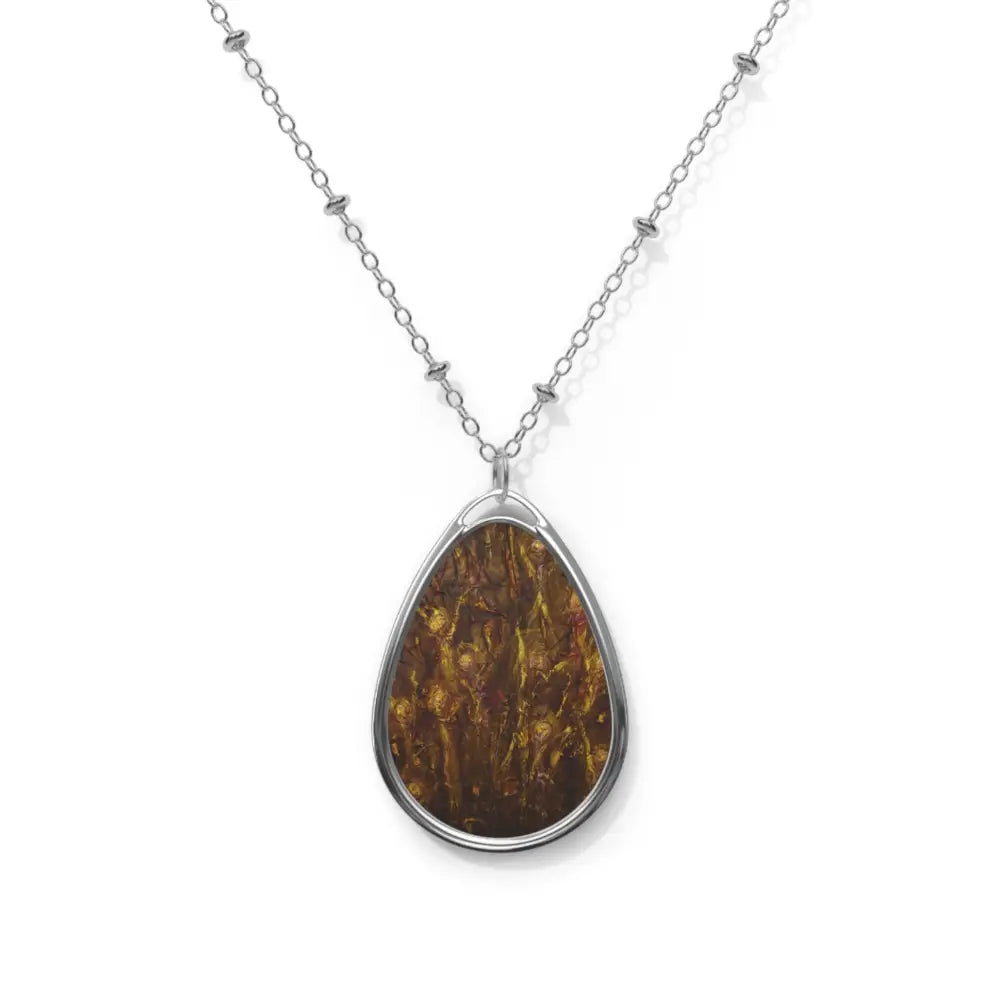 Shanter Witches Art Ellipse Pendant Necklace