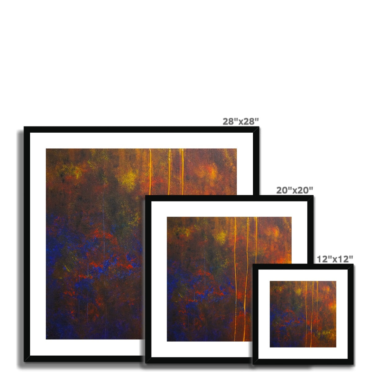 The Autumn Wood Abstract Painting | Framed &amp; Mounted Prints From Scotland