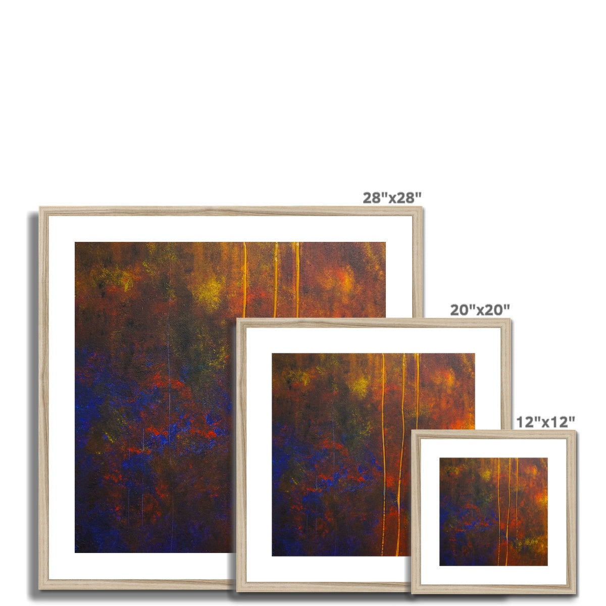 The Autumn Wood Abstract Painting | Framed &amp; Mounted Prints From Scotland