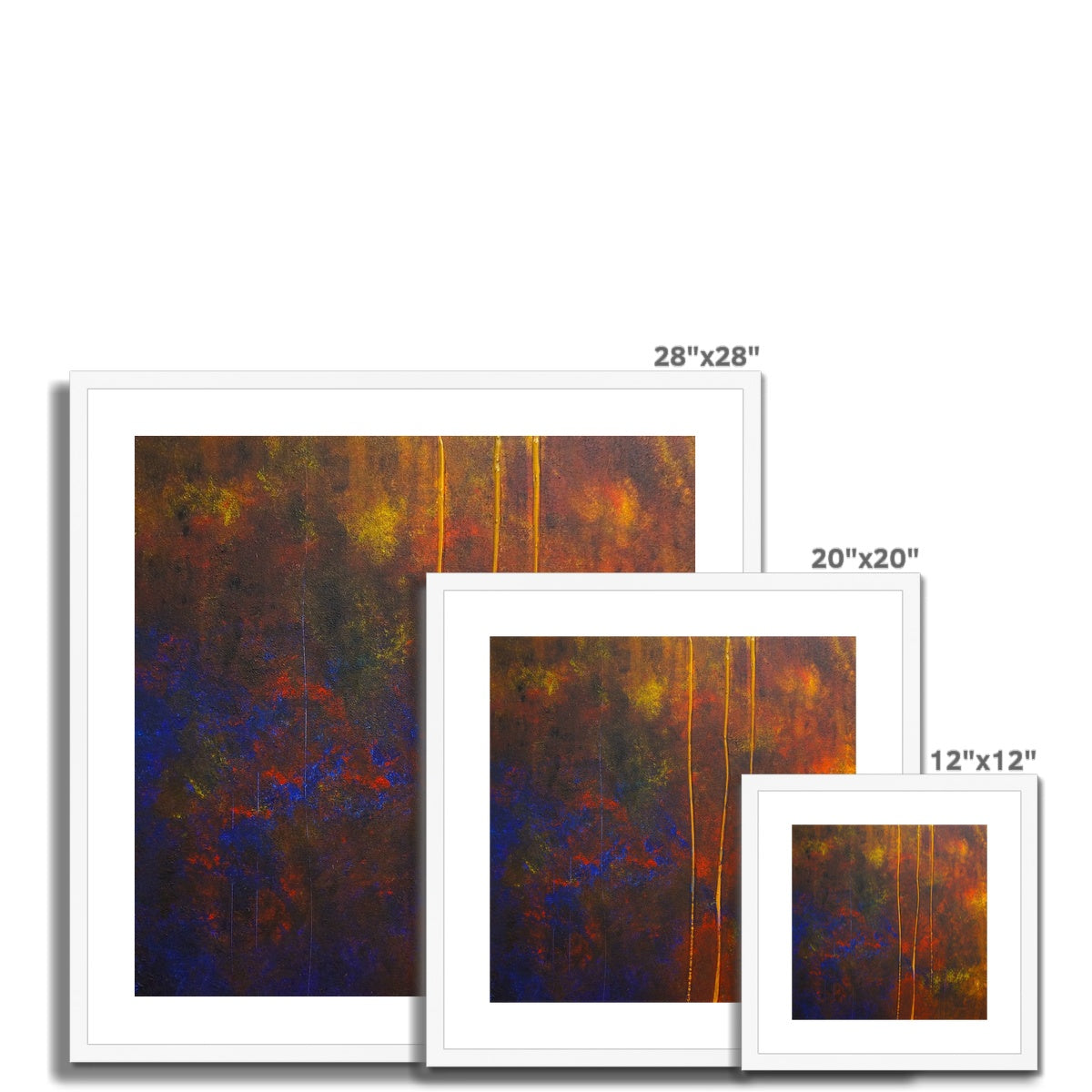 The Autumn Wood Abstract Painting | Framed & Mounted Prints From Scotland