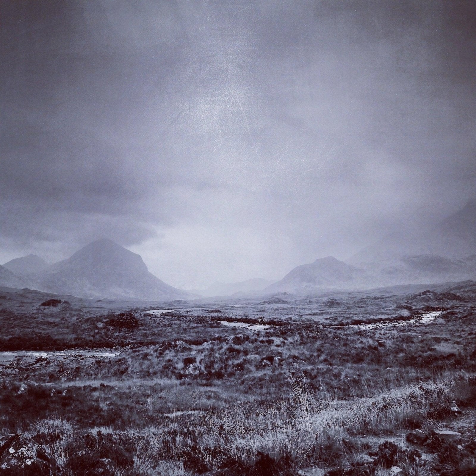 The Brooding Cuillin Skye Wooden Art Block