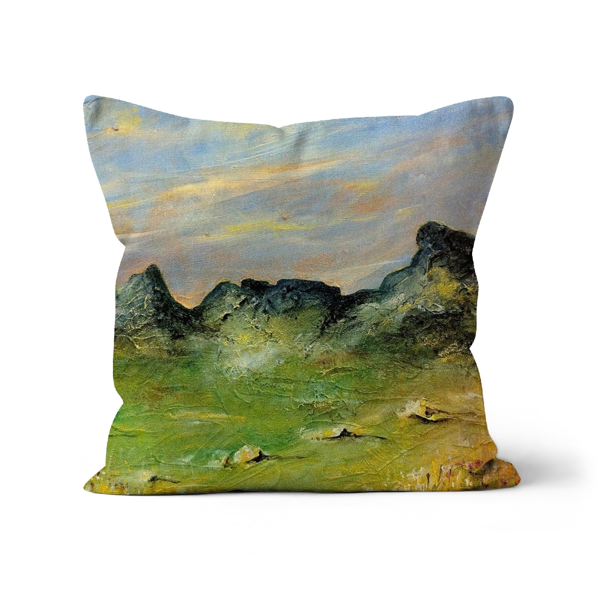 The Cobbler Art Gifts Cushion | Scottish Lochs &amp; Mountains Art Gallery | Paintings, Prints, Homeware and Art Gifts From Scotland By Scottish Artist Kevin Hunter