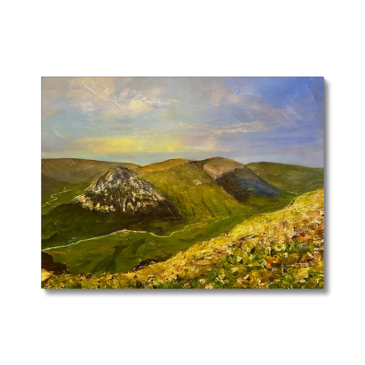 The Devil’s Point From Cairn a Mhaim Canvas | Scottish Lochs &amp; Mountains Art Gallery | Paintings, Prints, Homeware and Art Gifts From Scotland By Scottish Artist Kevin Hunter