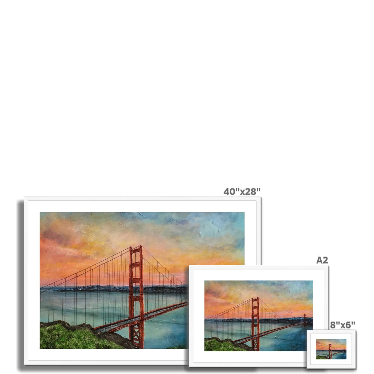 The Golden Gate Bridge Painting | Framed & Mounted Prints From Scotland