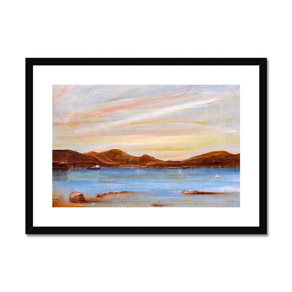 The Last Ferry To Dunoon Painting | Framed &amp; Mounted Prints From Scotland