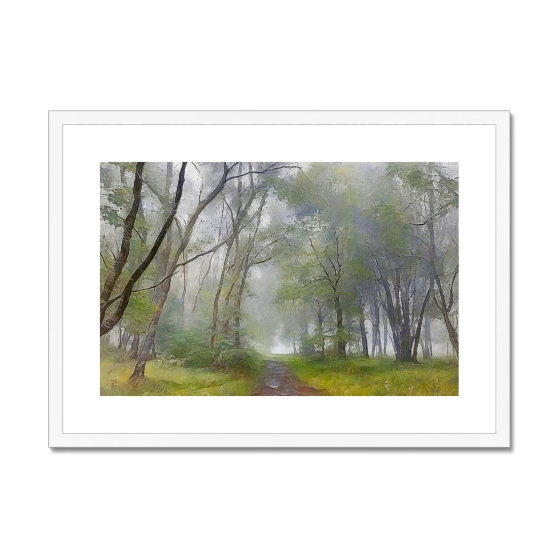 The Path To The Highland Mist Painting | Framed &amp; Mounted Prints From Scotland