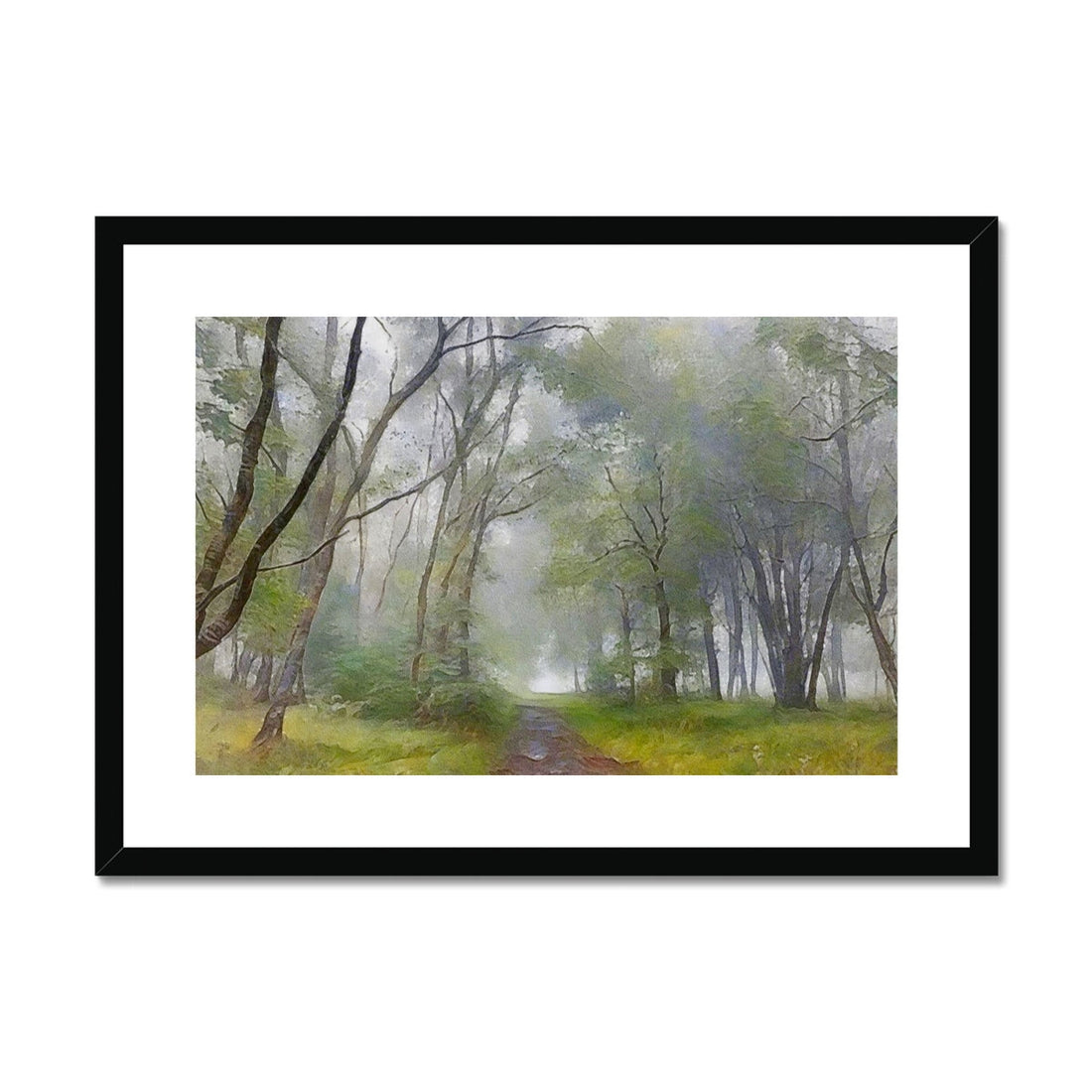 The Path To The Highland Mist Painting | Framed &amp; Mounted Prints From Scotland