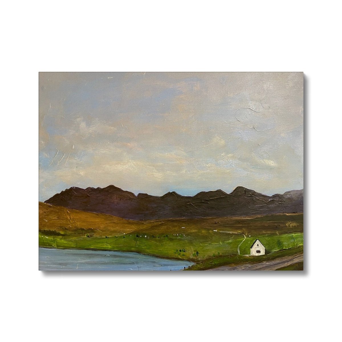 The Road To Carbost Skye Painting | Canvas From Scotland-Contemporary Stretched Canvas Prints-Skye Art Gallery-24"x18"-Paintings, Prints, Homeware, Art Gifts From Scotland By Scottish Artist Kevin Hunter