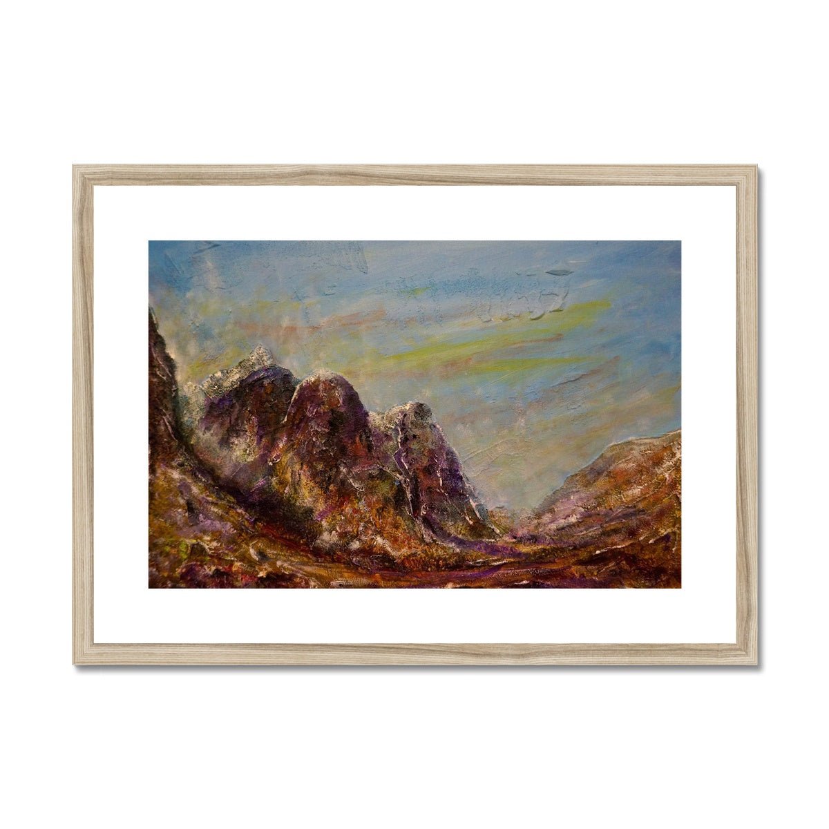 Three Sisters Glencoe Painting | Framed &amp; Mounted Prints From Scotland