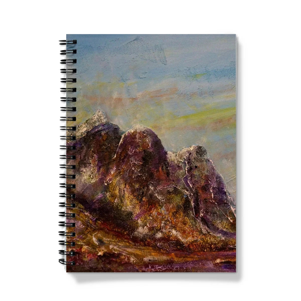 Three Sisters Glencoe Notebook - Art Gallery Scotland Worldwide Shipping Scottish Prints and Landscape Paintings by Artist Hunter