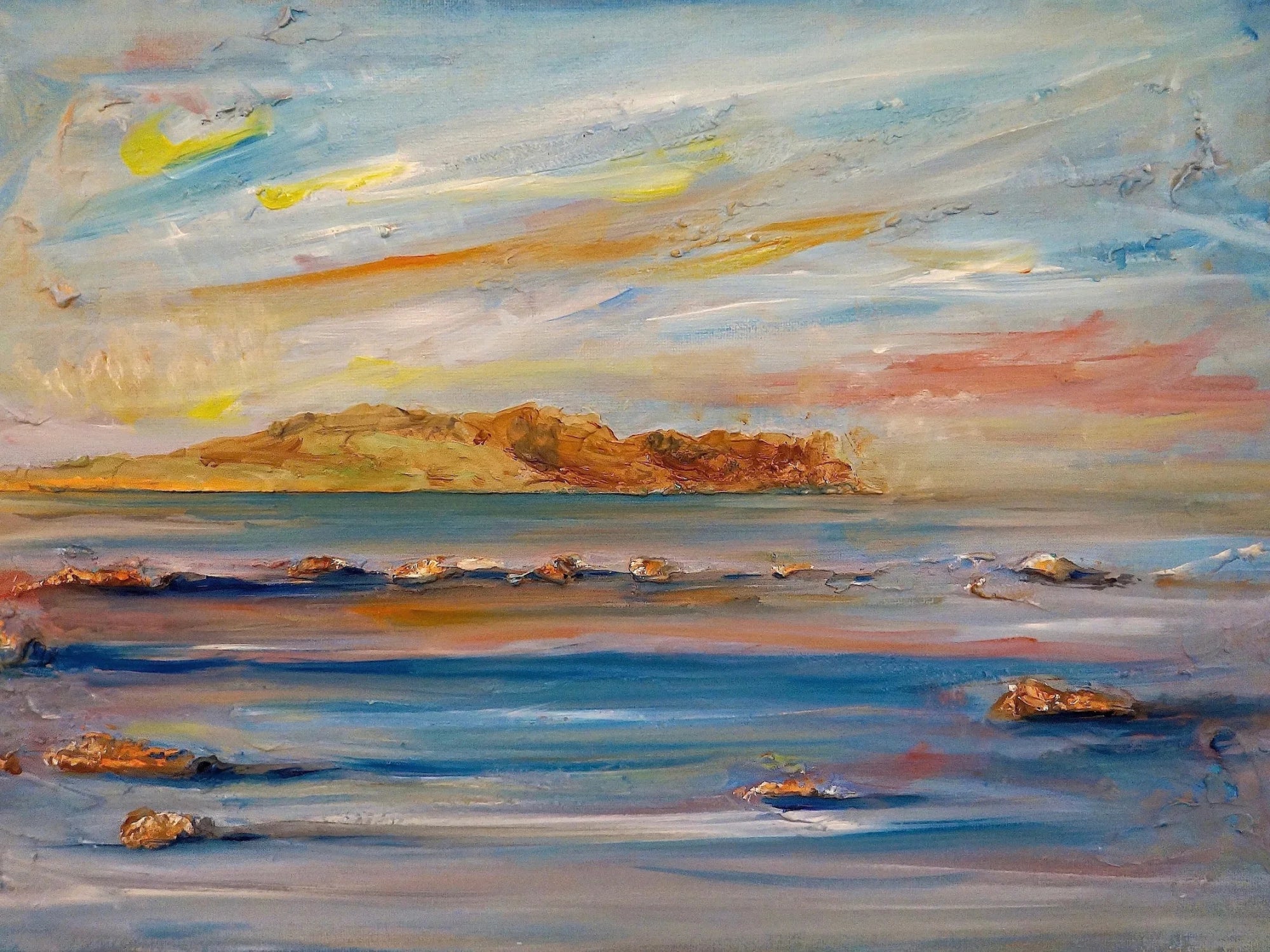 Tiree Dawn - Hebridean Islands Art Gallery Scotland Worldwide Shipping Impressionistic Coastal Landscape Kevin Hunter Portfolio Giclee