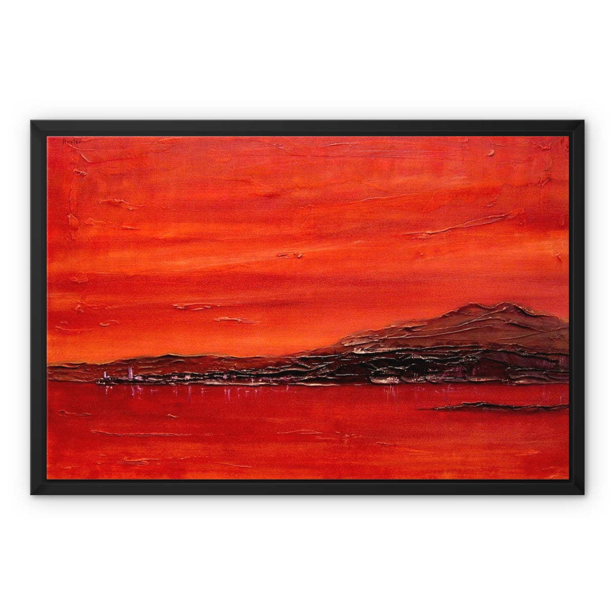 Toward Point Lighthouse Sunset Painting | Framed Canvas From Scotland