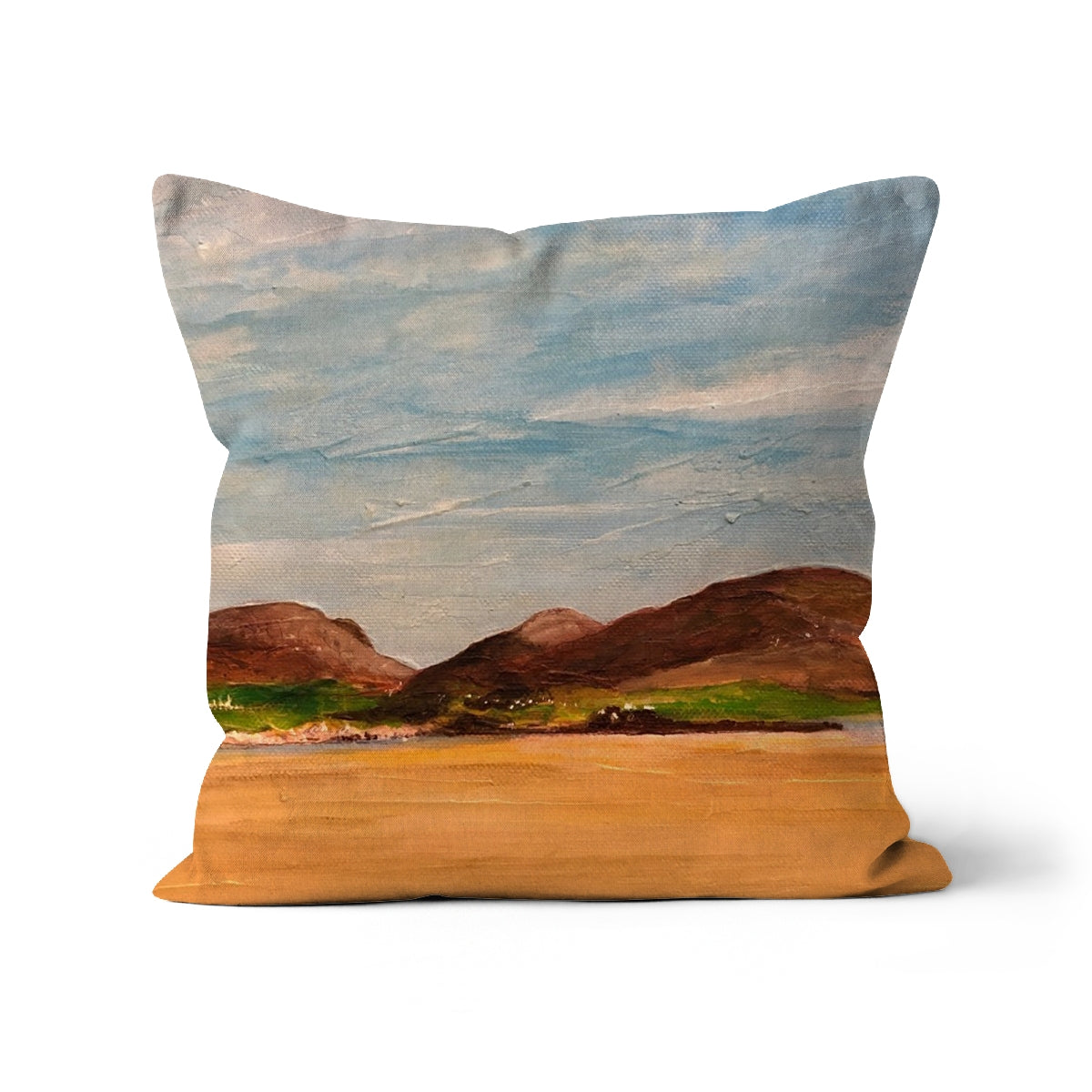 Uig Sands Lewis Art Gifts Cushion | Hebridean Islands Art Gallery | Paintings, Prints, Homeware and Art Gifts From Scotland By Scottish Artist Kevin Hunter