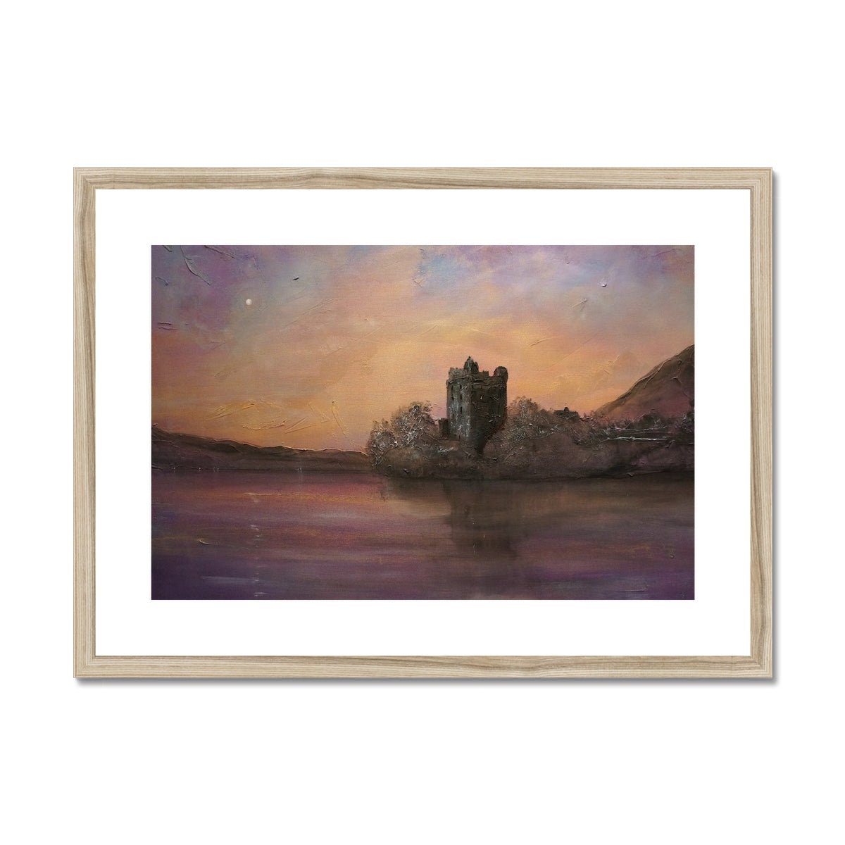 Urquhart Castle Moonlight Painting | Framed & Mounted Prints From Scotland