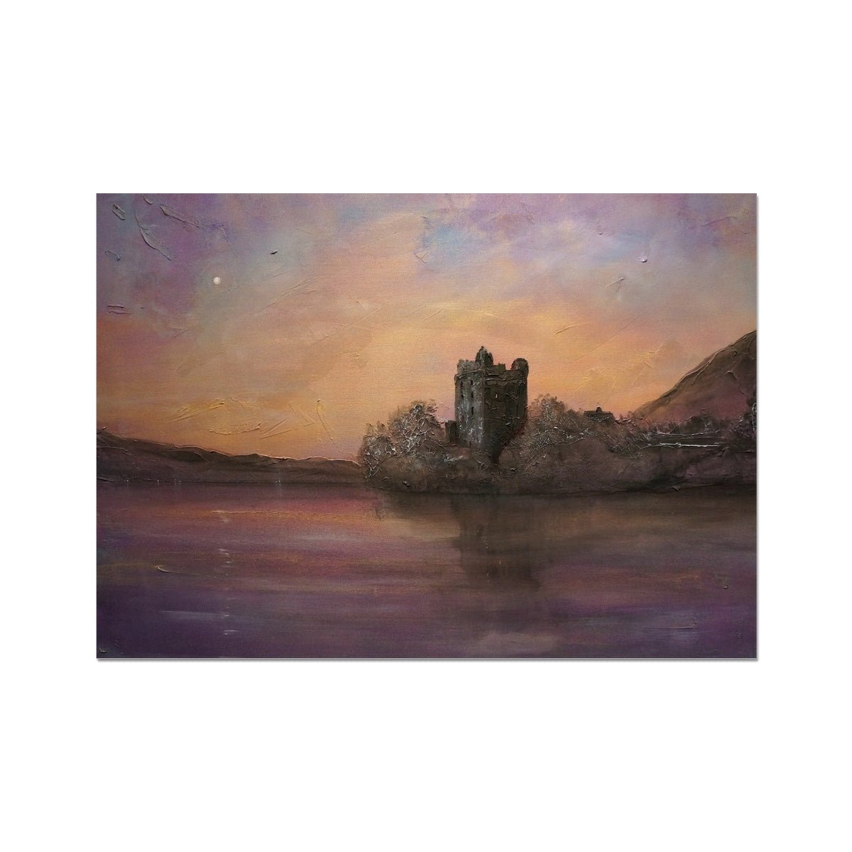 Urquhart Castle Moonlight Painting | Fine Art Prints From Scotland