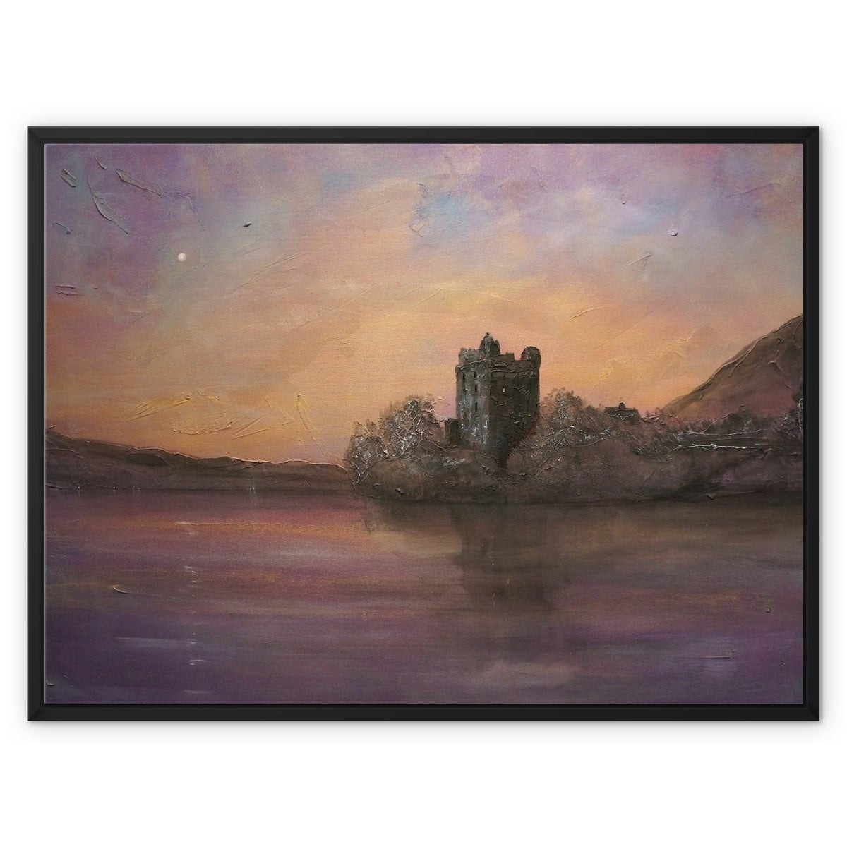 Urquhart Castle Moonlight Painting | Framed Canvas Prints From Scotland