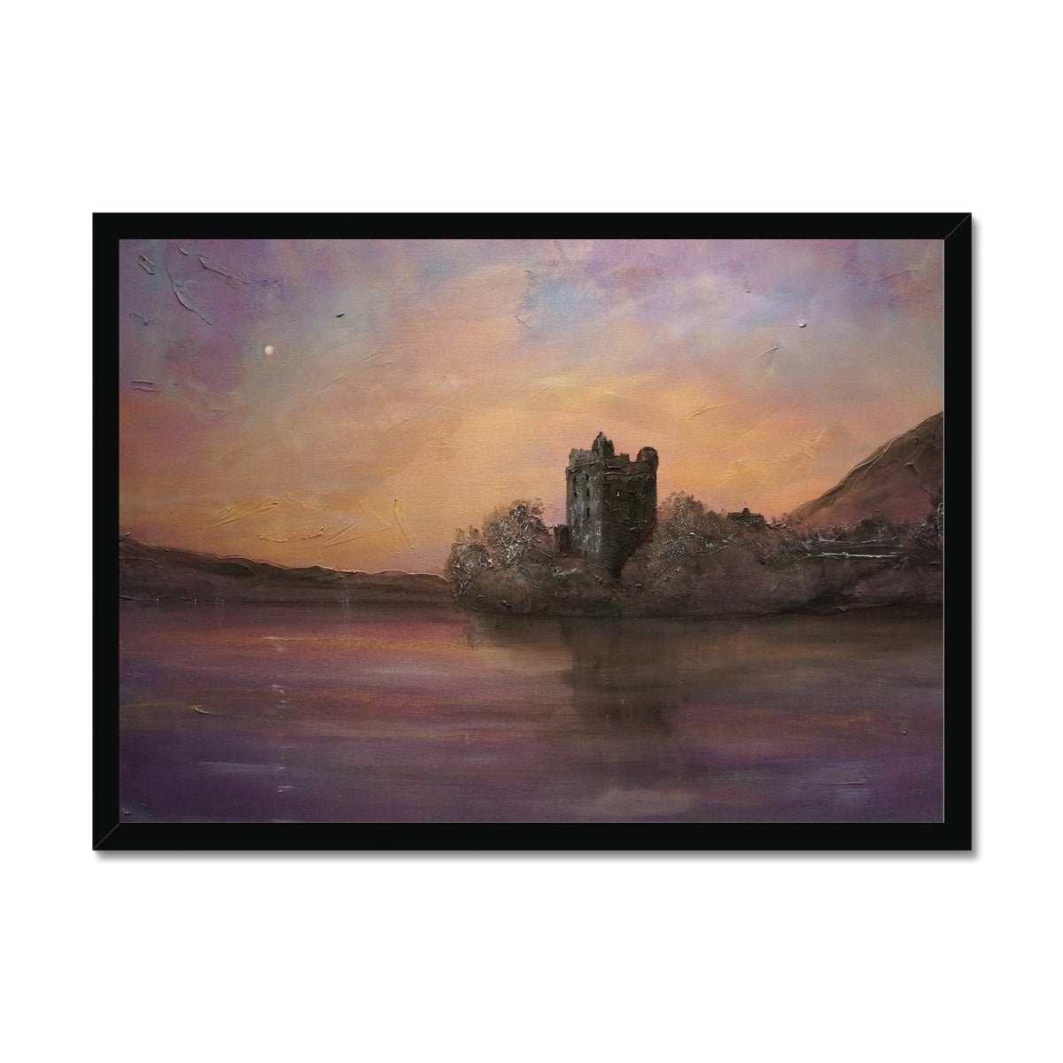 Urquhart Castle Moonlight Painting | Framed Prints From Scotland