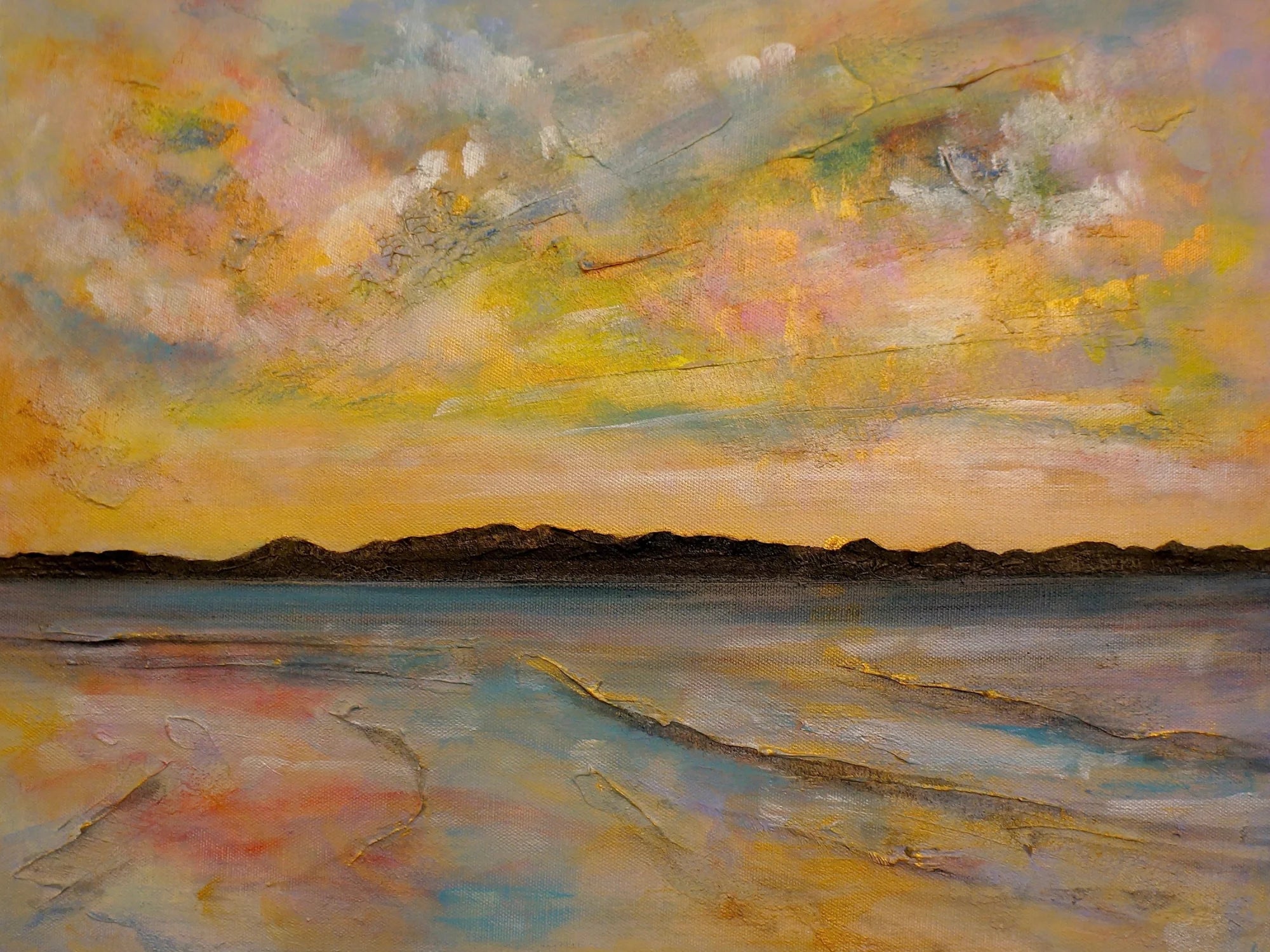 Vallay Island - Hebridean Islands Art Gallery Scotland Worldwide Shipping Impressionistic Seascape Painting Kevin Hunter Portfolio Giclee