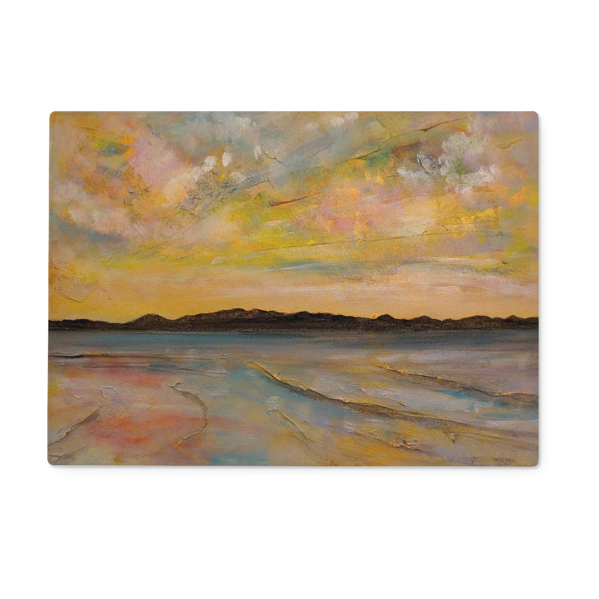 Vallay Island North Uist Art Gifts Glass Chopping Board