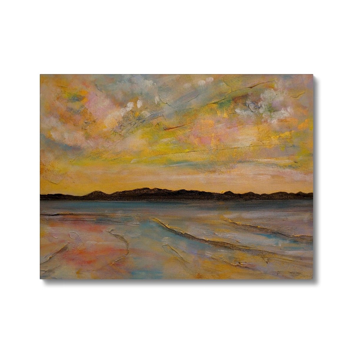 Vallay Island North Uist Painting | Canvas From Scotland-Contemporary Stretched Canvas Prints-Hebridean Islands Art Gallery-24"x18"-Paintings, Prints, Homeware, Art Gifts From Scotland By Scottish Artist Kevin Hunter