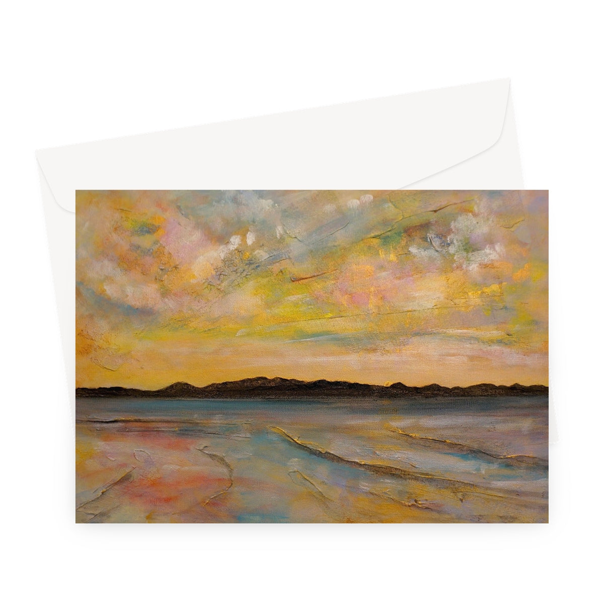 Vallay Island North Uist Scottish Art Gifts Greeting Card | Hebridean Islands Art Gallery | Paintings, Prints, Homeware and Art Gifts From Scotland By Scottish Artist Kevin Hunter