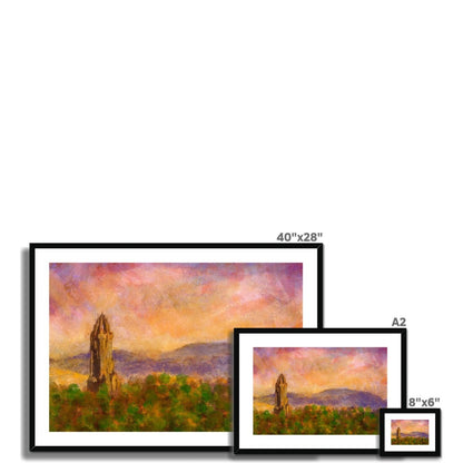 Wallace Monument Dusk Painting | Framed &amp; Mounted Prints From Scotland