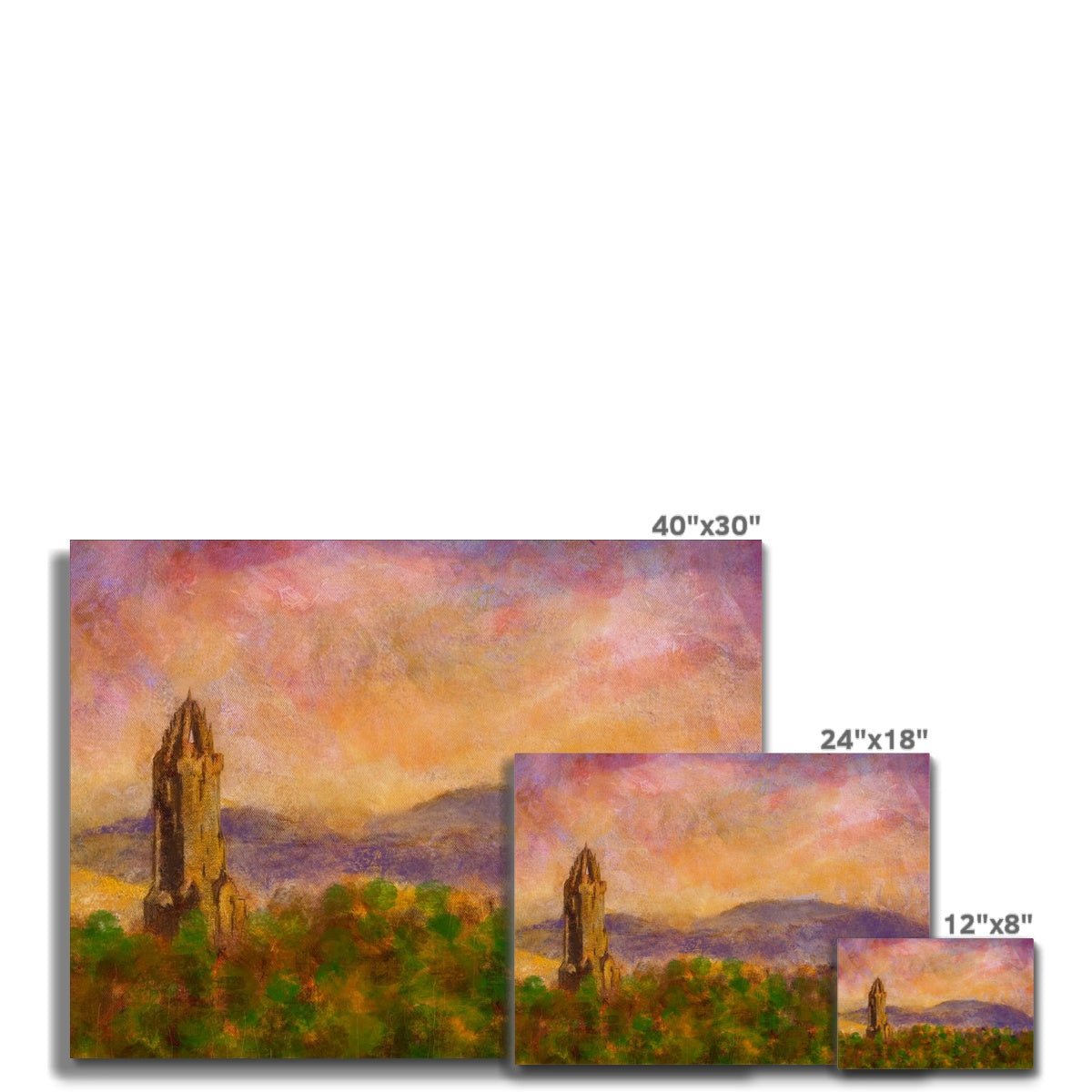 Wallace Monument Dusk Painting | Canvas From Scotland