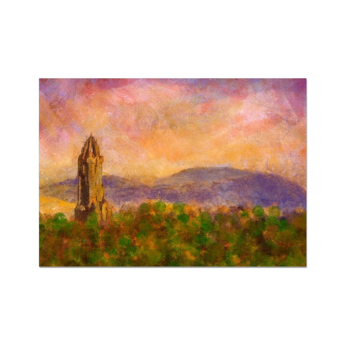 Wallace Monument Dusk Painting | Fine Art Prints From Scotland