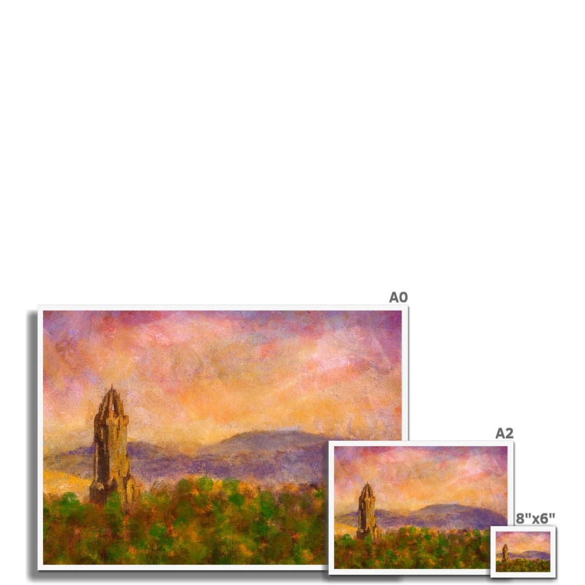 Wallace Monument Dusk Painting | Framed Prints From Scotland