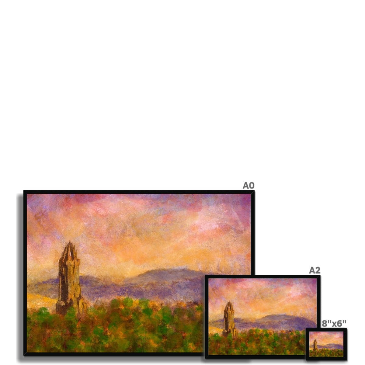 Wallace Monument Dusk Painting | Framed Prints From Scotland