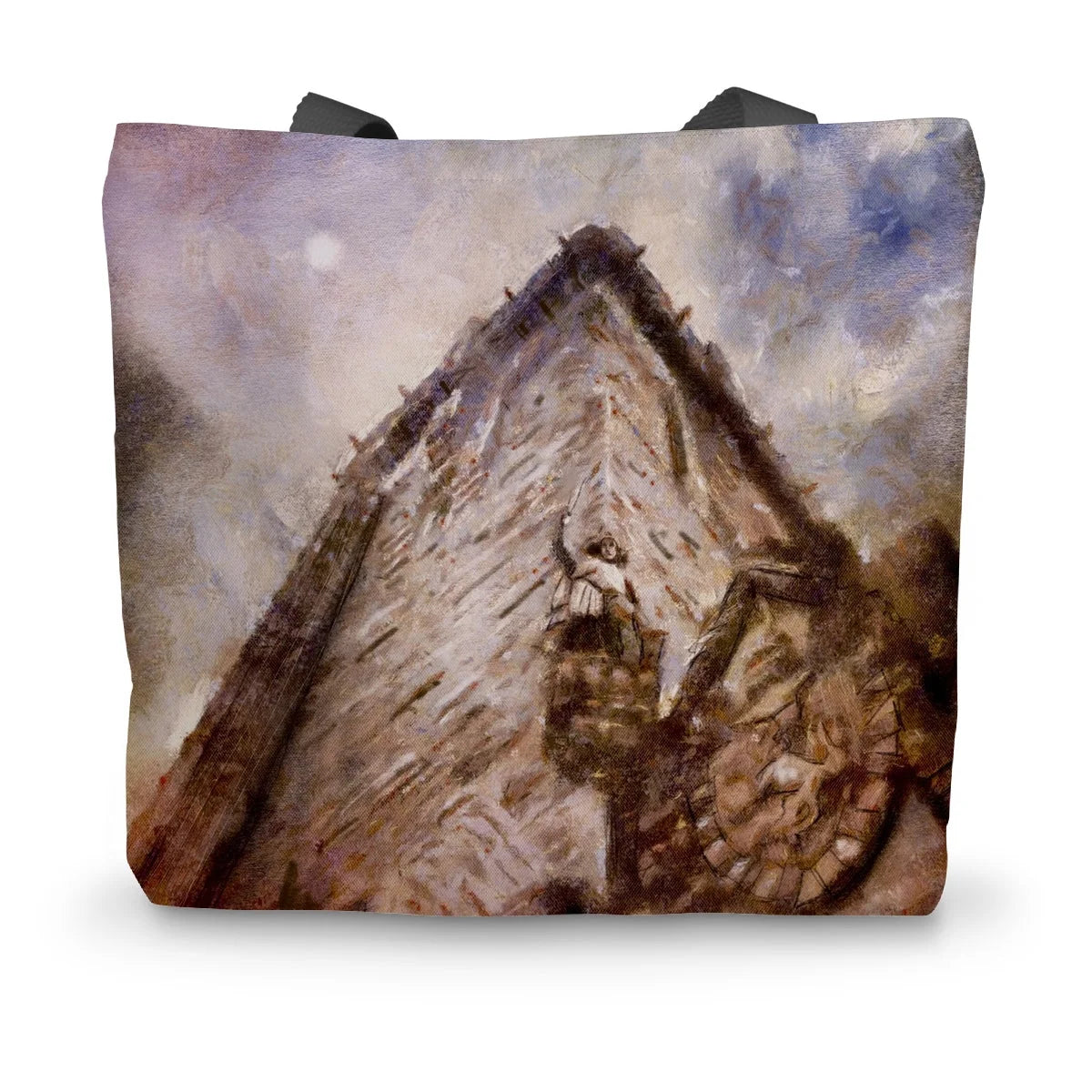 Wallace Monument Moonlight Canvas Tote Bag - Historic & Iconic Art Gallery Scotland Worldwide Shipping Scottish Castles Paintings and Fine